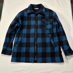 Vintage Betmar Plaid Wool Jacket in Blue and Black - Made in USA